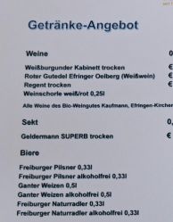 Getränkeangebot