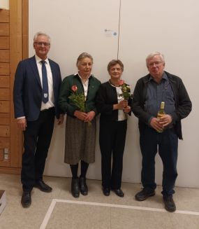 Theresia Bensel, Elisabeth Ketterer und Albert Willmann für 60 Jahre;