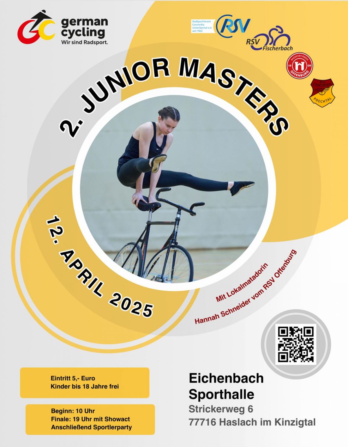 Junior-Masters Tournier am Samstag, 12. April in Haslach i.K.